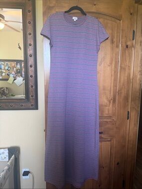 LuLaRoe Lavender Striped Maxi Dress